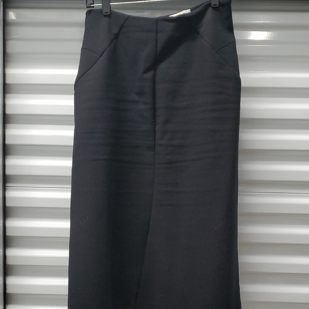 Jil Sander Black Asymmetrical Maxi Pencil Skirt